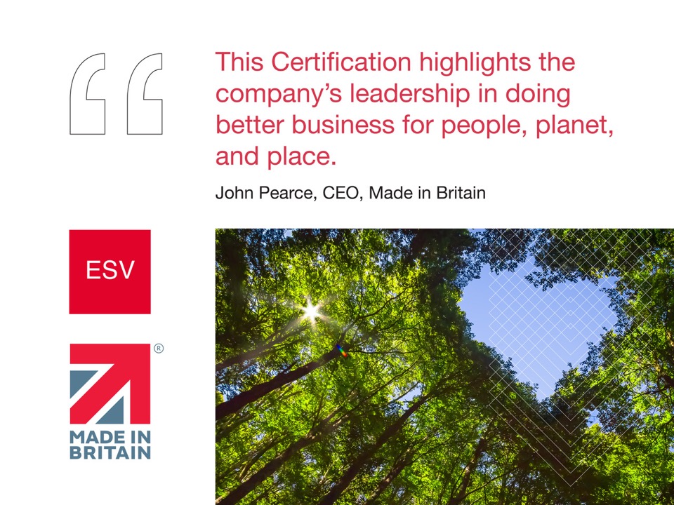 ESV Certification - Tarvin Precision Limited