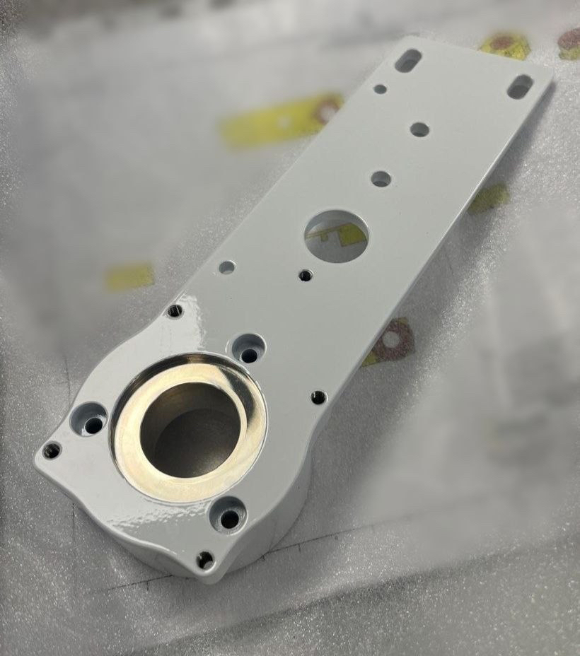 Painted Aluminium c Actuation Component with Machined Functional Areas, Showing the Importance of Masking and Finish Control Painted Aluminium c
Actuation Component with Machined Functional Areas, Showing the Importance of Masking and Finish Control