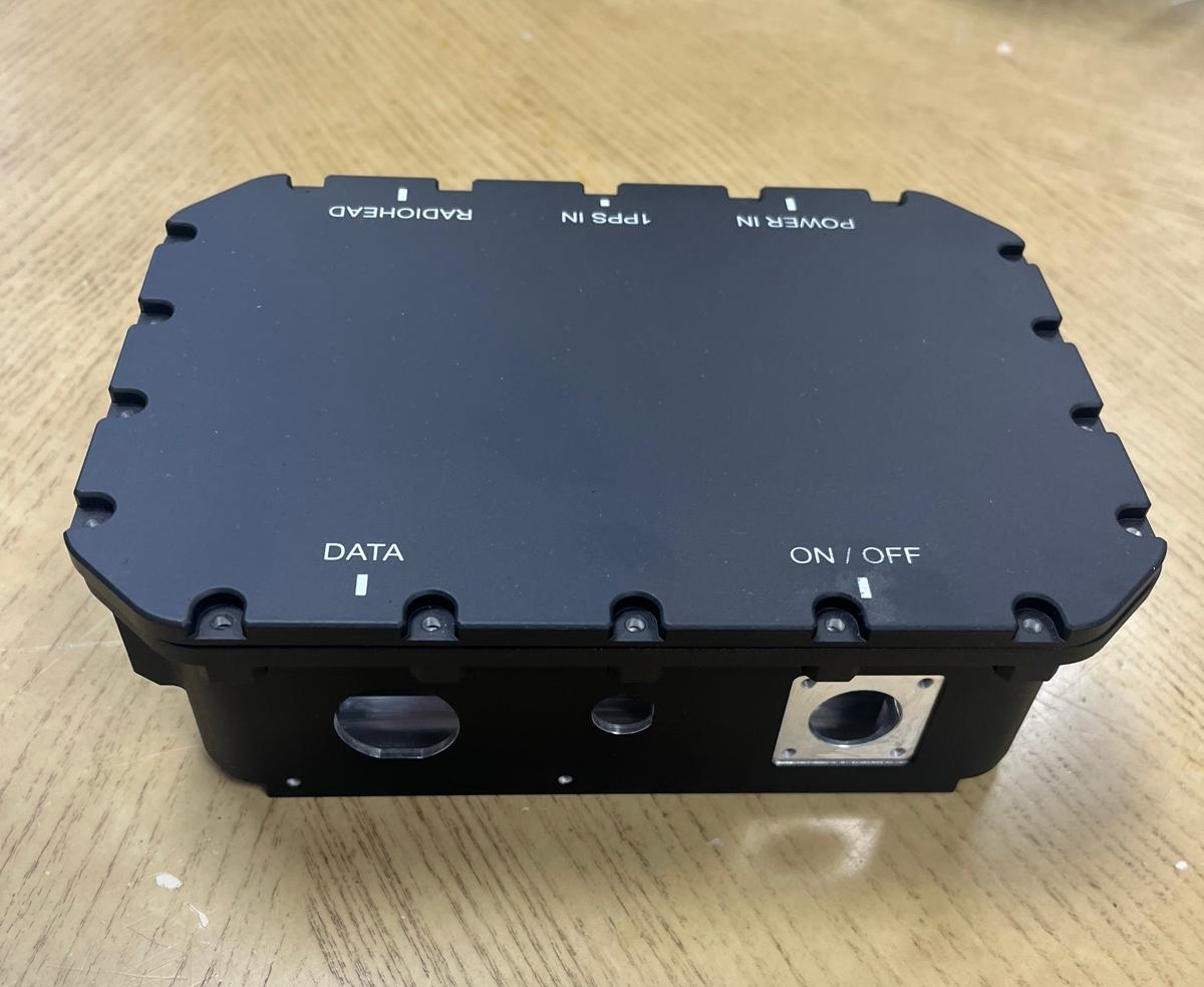CNC Machined and Finished matt black enclosure showing the final painted appearance and lid fit.